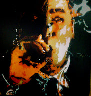 LIMITED PRINT- TONY SOPRANO. STENCIL AND SPRAY PAINTS. A4/ 21 x 29.7 cm