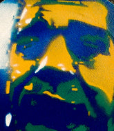 LIMITED PRINT- JOEY COCO DIAZ. STENCIL AND SPRAY PAINT. CIRCLE, A5 APROX.