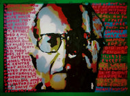 NOAM CHOMSKY. STENCIL AND SPRAY PAINTS. A4/ 21 x 29.7 cm