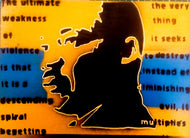 MARTIN LUTHER KING. STENCIL AND SPRAY PAINTS. A4/ 21 x 29.7 cm