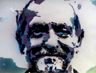 PRINT of CORBYNISTA. STENCIL AND SPRAY PAINTS. A4/ 21 x 29.7 cm