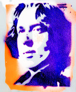 PRINT of OSCAR WILDE. STENCIL AND SPRAY PAINTS. A4/ 21 x 29.7 cm